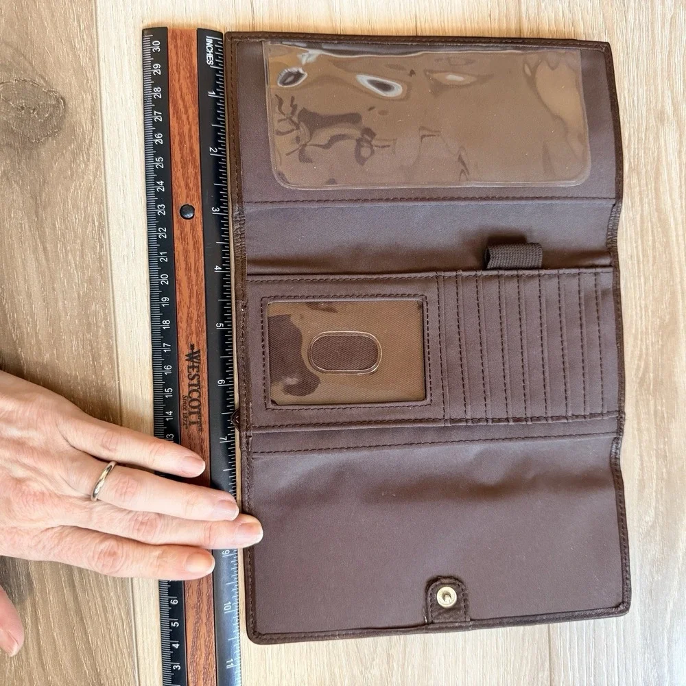 Fossil Women's Vintage Patchwork‎ Leather Trifold Wallet